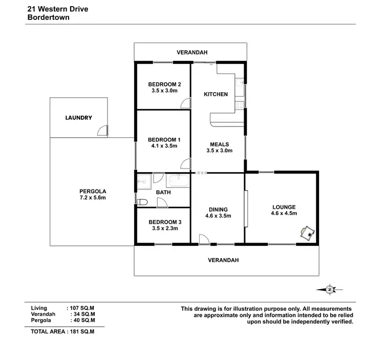 Floorplan of Homely house listing, 21 Western Drive, Bordertown SA 5268