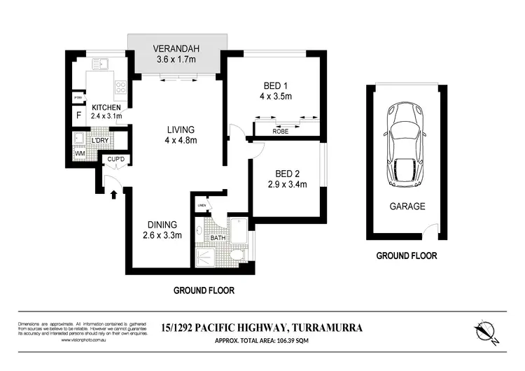 Floorplan of Homely apartment listing, 15/1292 Pacific Highway, Turramurra NSW 2074
