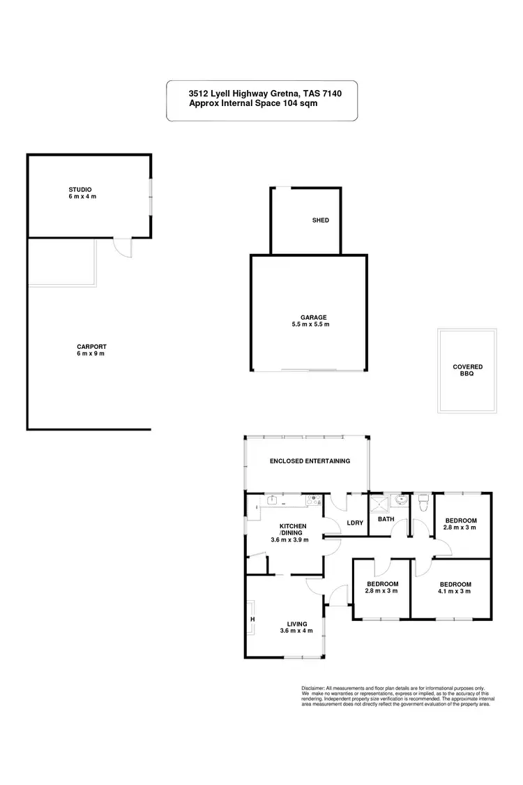 Floorplan of Homely house listing, 3512 Lyell Highway, Gretna TAS 7140