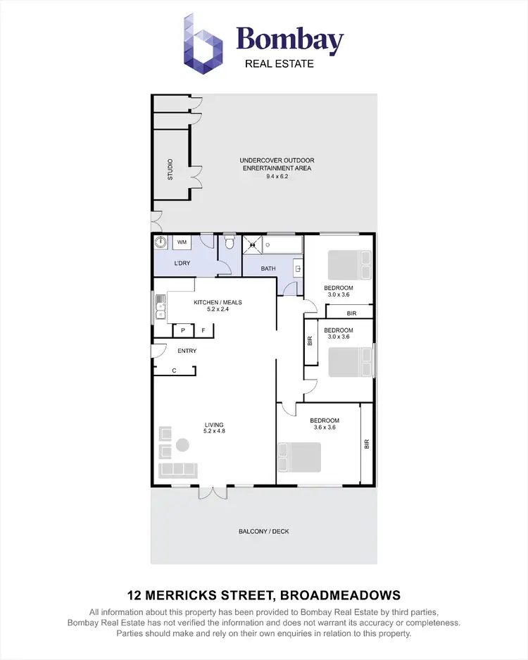 Floorplan of Homely house listing, 12 Merricks Street, Broadmeadows VIC 3047