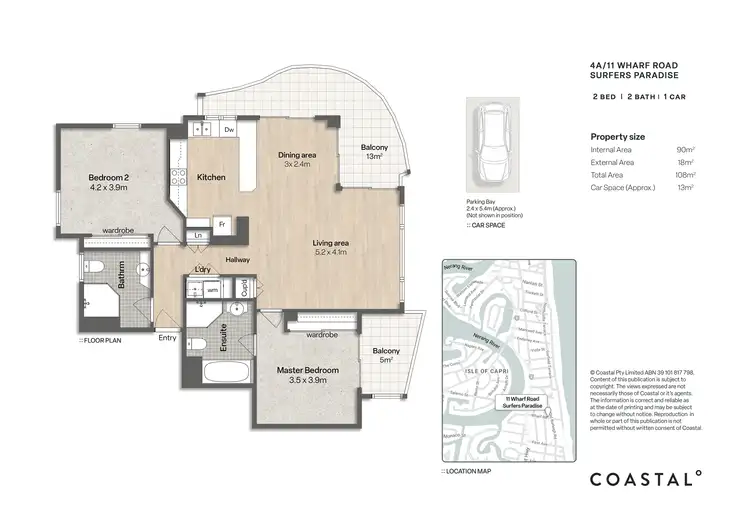 Floorplan of Homely unit listing, 4A/11 Wharf Road, Surfers Paradise QLD 4217