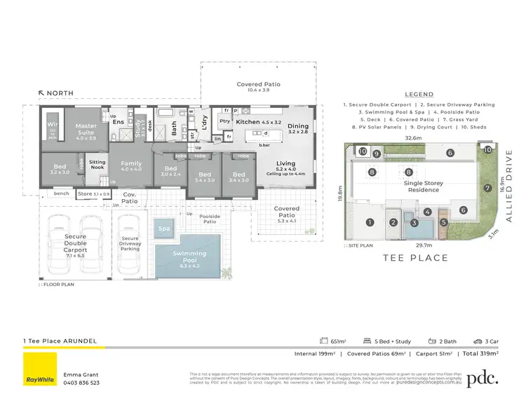 Floorplan of Homely house listing, 1 Tee Place, Arundel QLD 4214