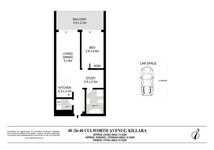 Floorplan of Homely apartment listing, 40/36-40 Culworth Avenue, Killara NSW 2071
