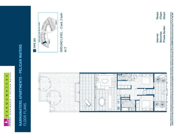 Floorplan of Homely unit listing, 7/42 Pelican Waters Boulevard, Pelican Waters QLD 4551
