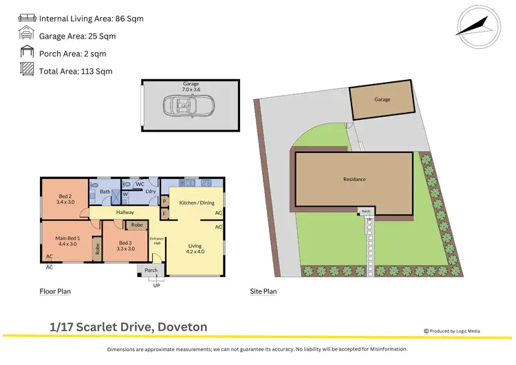 Floorplan of Homely house listing, 1/17 Scarlet Drive, Doveton VIC 3177