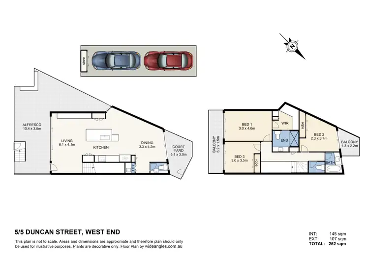 Floorplan of Homely townhouse listing, 5/5 Duncan Street, West End QLD 4101