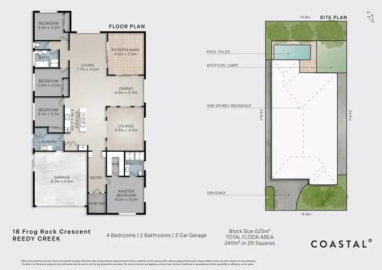 Floorplan of Homely house listing, 18 Frog Rock Crescent, Reedy Creek QLD 4227