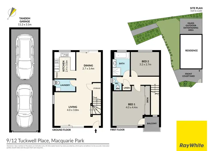 Floorplan of Homely townhouse listing, 9/12 Tuckwell Place, Macquarie Park NSW 2113