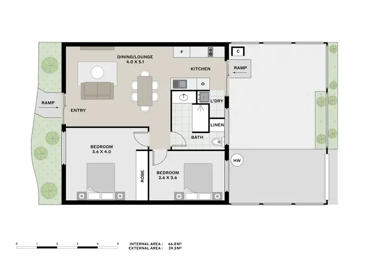 Floorplan of Homely unit listing, 17/354 Ross River Road, Cranbrook QLD 4814