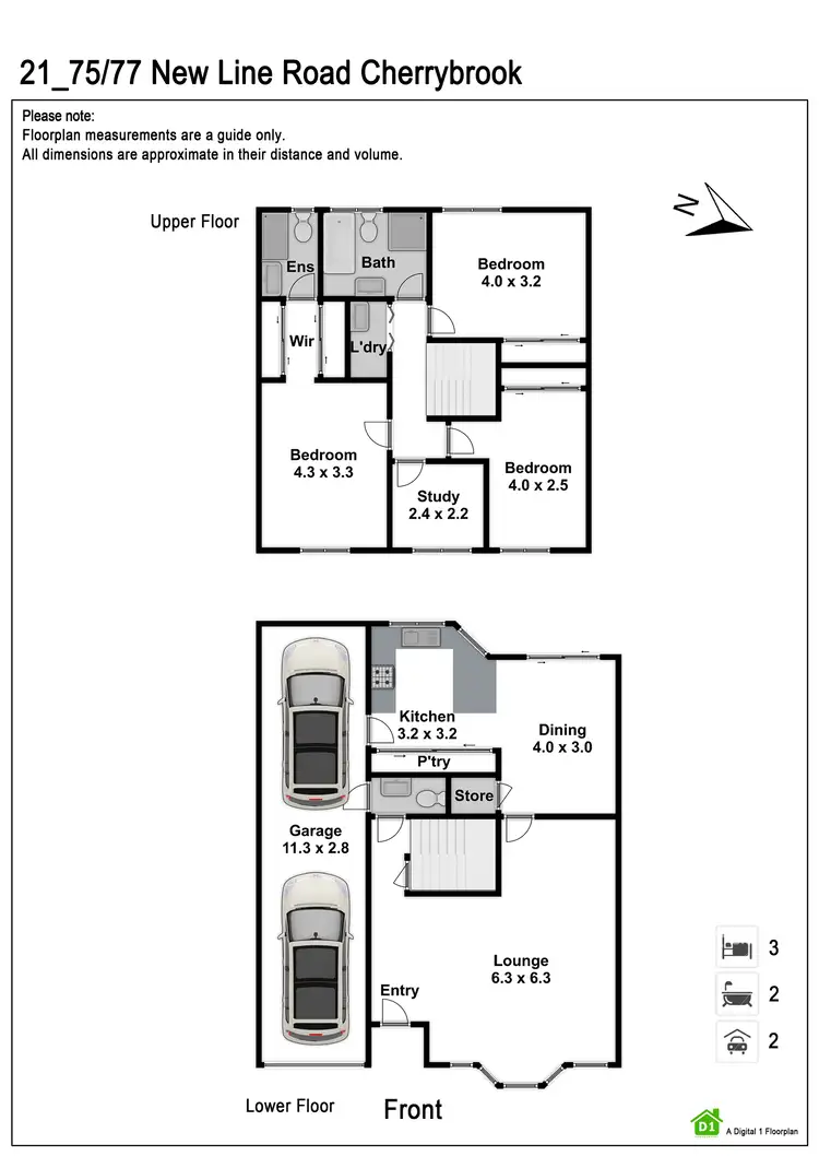 Floorplan of Homely townhouse listing, 21/75-77 New Line Road, Cherrybrook NSW 2126
