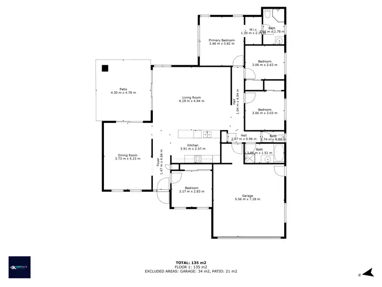 Floorplan of Homely house listing, 12 Morgan Way, Kalkie QLD 4670