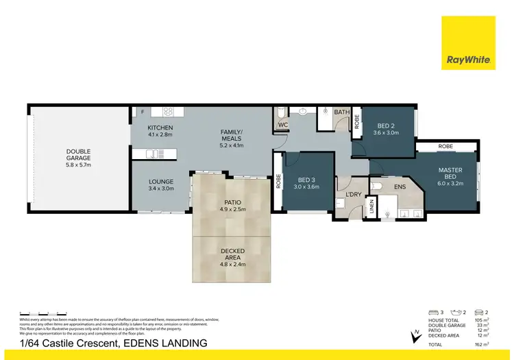 Floorplan of Homely house listing, 1/64 Castile Crescent, Edens Landing QLD 4207