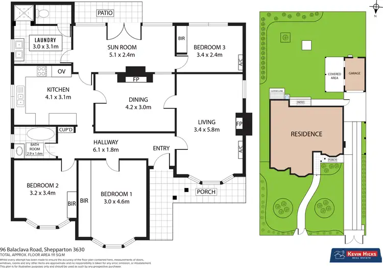 Floorplan of Homely house listing, 96 Balaclava Road, Shepparton VIC 3630