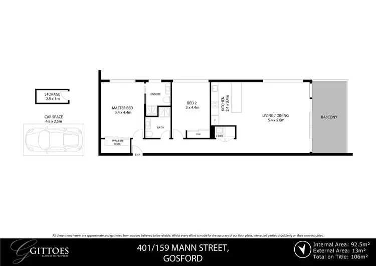 Floorplan of Homely apartment listing, 401/159 Mann Street, Gosford NSW 2250