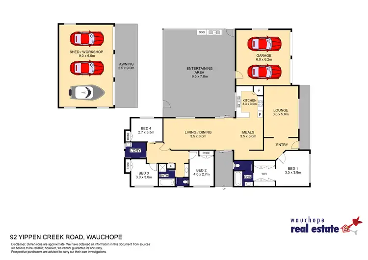 Floorplan of Homely rural property listing, 92 Yippin Creek Road, Wauchope NSW 2446