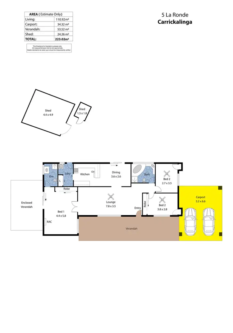 Floorplan of Homely house listing, 5 La Ronde, Carrickalinga SA 5204