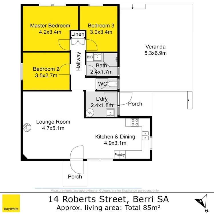 Floorplan of Homely house listing, 14 Roberts Street, Berri SA 5343