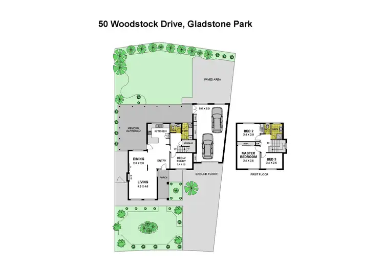 Floorplan of Homely house listing, 50 Woodstock Drive, Gladstone Park VIC 3043