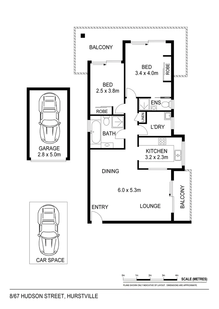 Floorplan of Homely unit listing, 8/67 Hudson Street, Hurstville NSW 2220