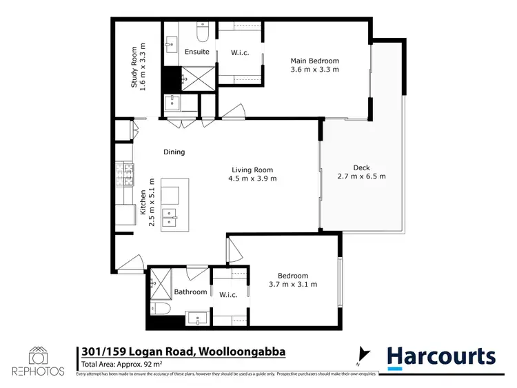 Floorplan of Homely unit listing, 301/159 Logan Road, Woolloongabba QLD 4102