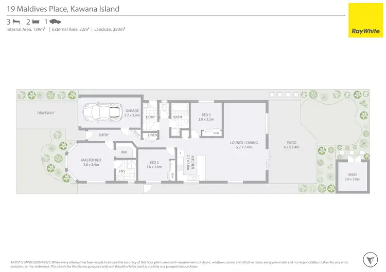 Floorplan of Homely house listing, 19 Maldives Place, Kawana Island QLD 4575