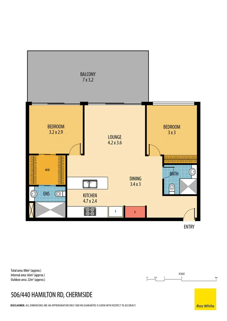 Floorplan of Homely unit listing, 506/440 Hamilton Road, Chermside QLD 4032