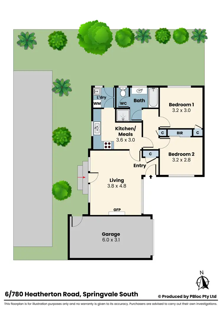 Floorplan of Homely unit listing, 6/780-788 Heatherton Road, Springvale South VIC 3172