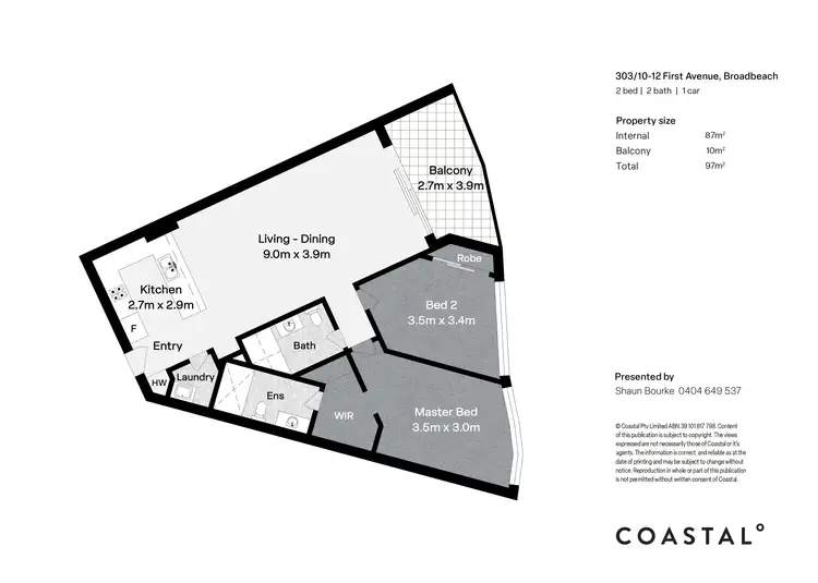 Floorplan of Homely apartment listing, 303/10-12 First Avenue, Broadbeach QLD 4218