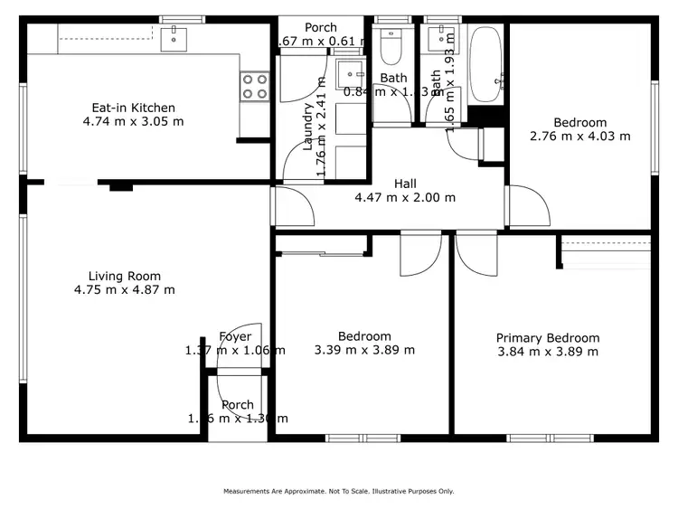 Floorplan of Homely house listing, 1 Knight Place, Horsham VIC 3400