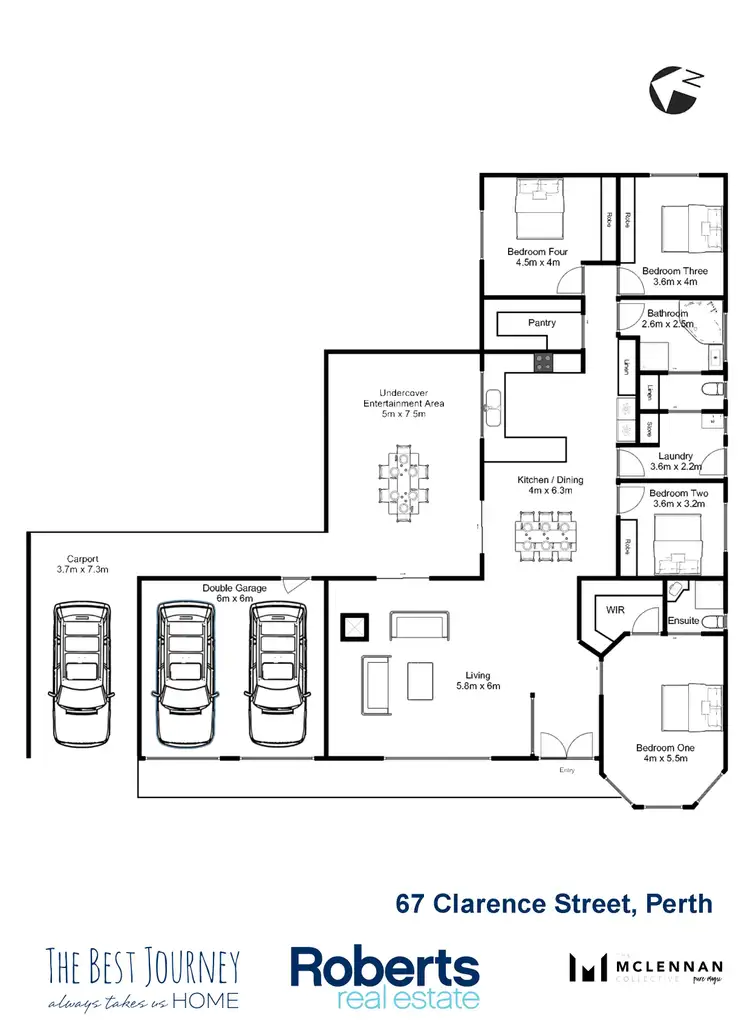 Floorplan of Homely house listing, 67 Clarence Street, Perth TAS 7300