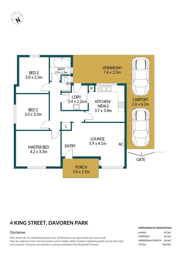 Floorplan of Homely house listing, 4 King Street, Davoren Park SA 5113
