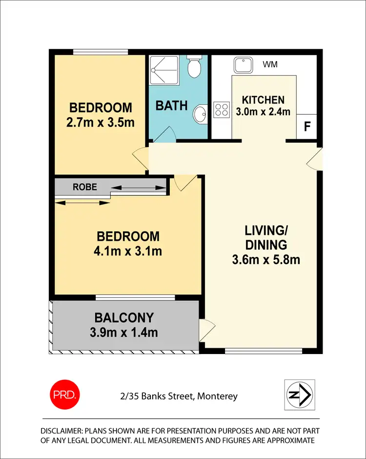 Floorplan of Homely apartment listing, 2/35 Banks Street, Monterey NSW 2217