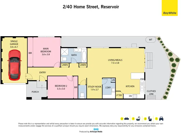 Floorplan of Homely unit listing, 2/40 Home Street, Reservoir VIC 3073
