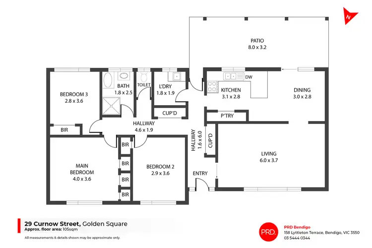 Floorplan of Homely house listing, 29 Curnow Street, Golden Square VIC 3555