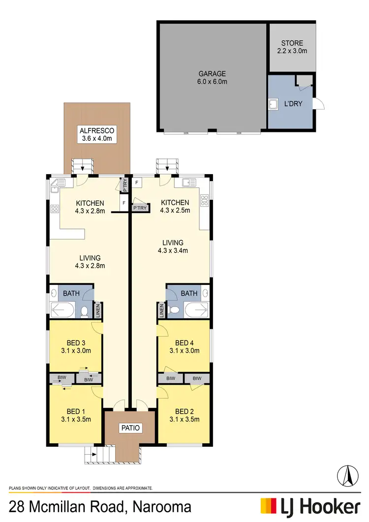 Floorplan of Homely semi-detached listing, 28 Mcmillan Road, Narooma NSW 2546