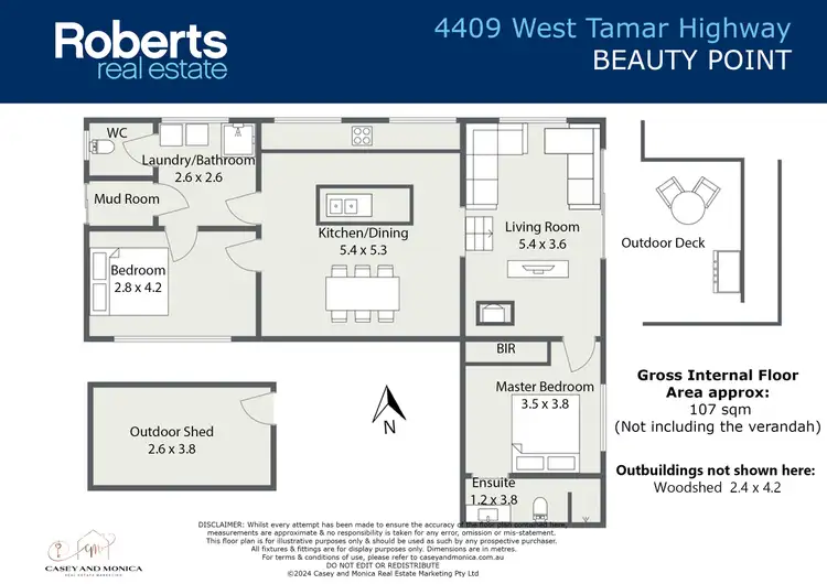 Floorplan of Homely house listing, 4409 West Tamar Highway, Beauty Point TAS 7270