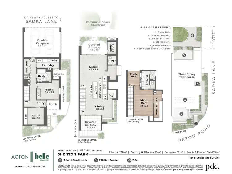 Floorplan of Homely townhouse listing, 1/20 Sadka Lane, Shenton Park WA 6008