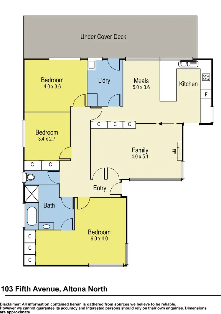 Floorplan of Homely house listing, 103 Fifth Avenue, Altona North VIC 3025