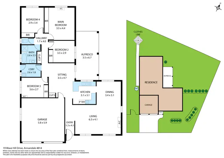 Floorplan of Homely house listing, 19 Wave Hill Drive, Annandale QLD 4814
