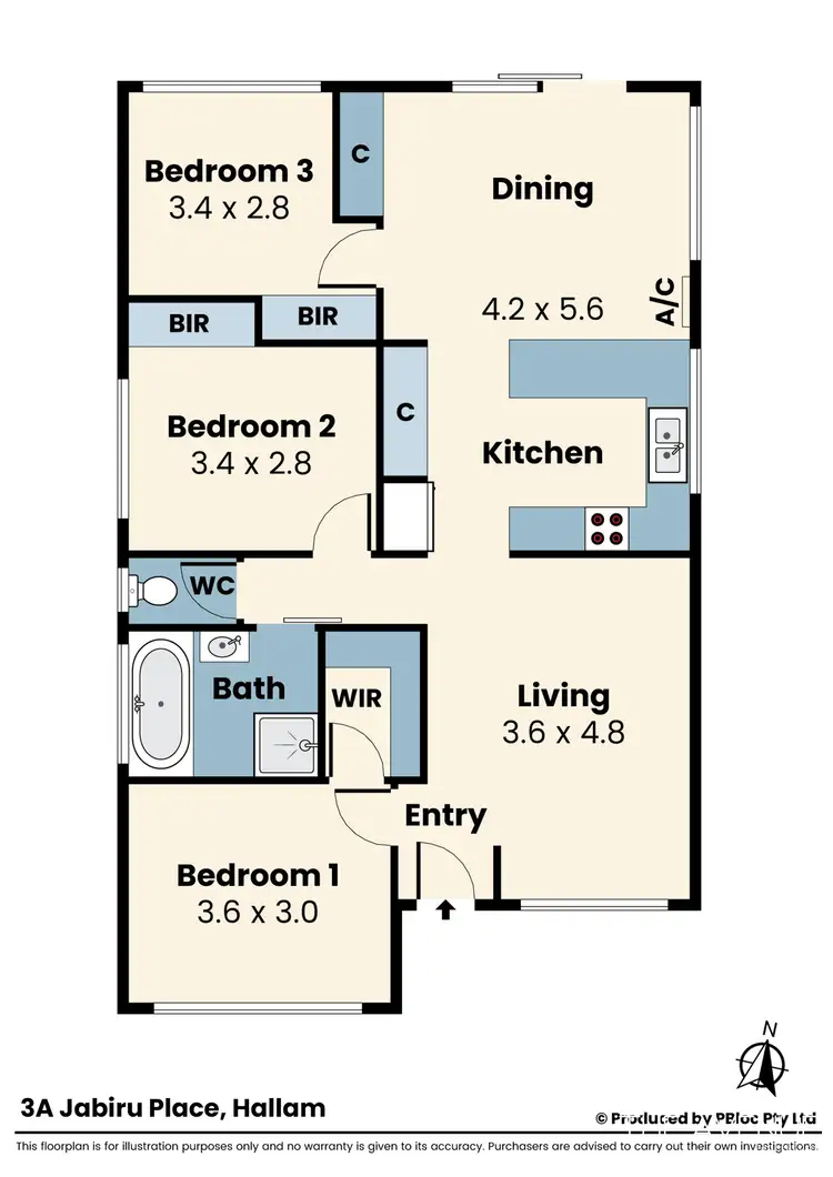 Floorplan of Homely house listing, 3A Jabiru Place, Hallam VIC 3803