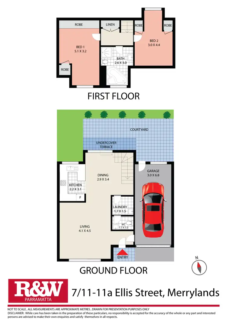 Floorplan of Homely townhouse listing, 7/11-11a Ellis Street, Merrylands NSW 2160