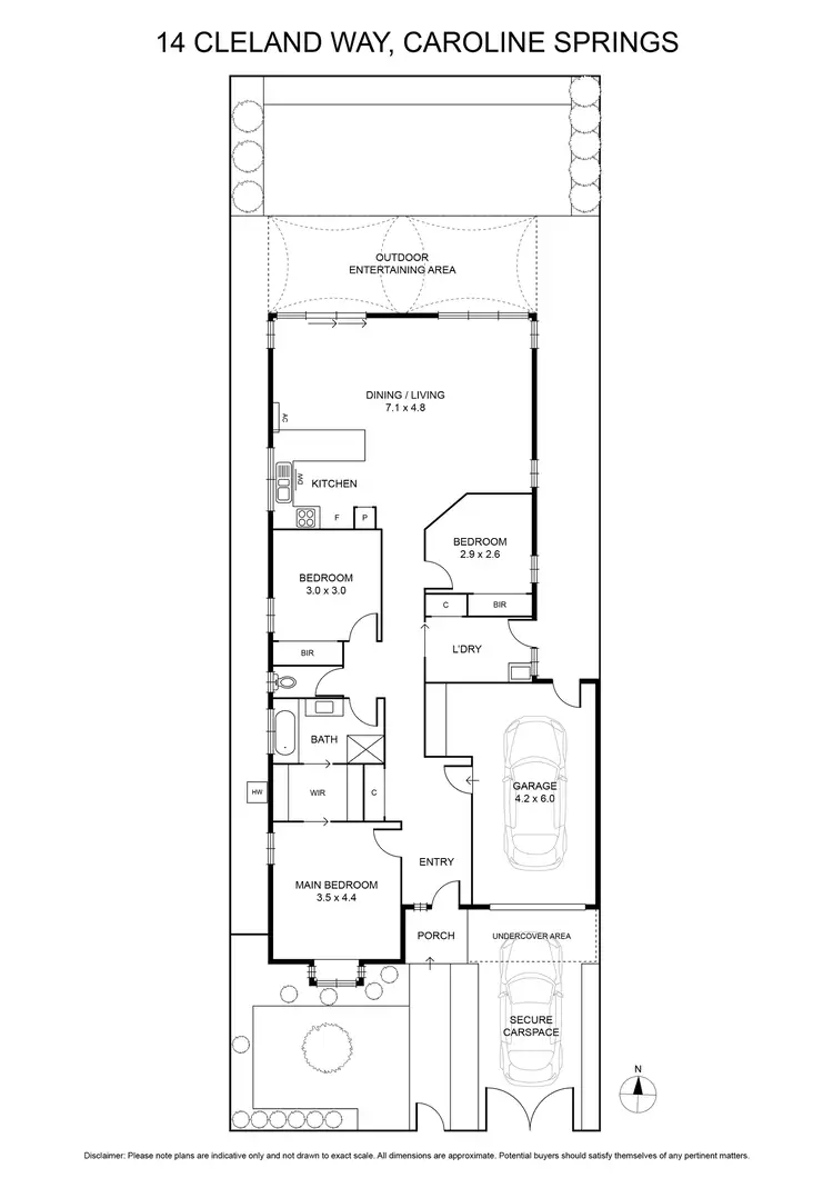 Floorplan of Homely house listing, 14 Cleland Way, Caroline Springs VIC 3023