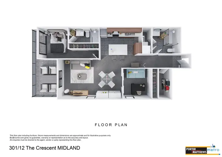 Floorplan of Homely apartment listing, 301/12 The Crescent, Midland WA 6056