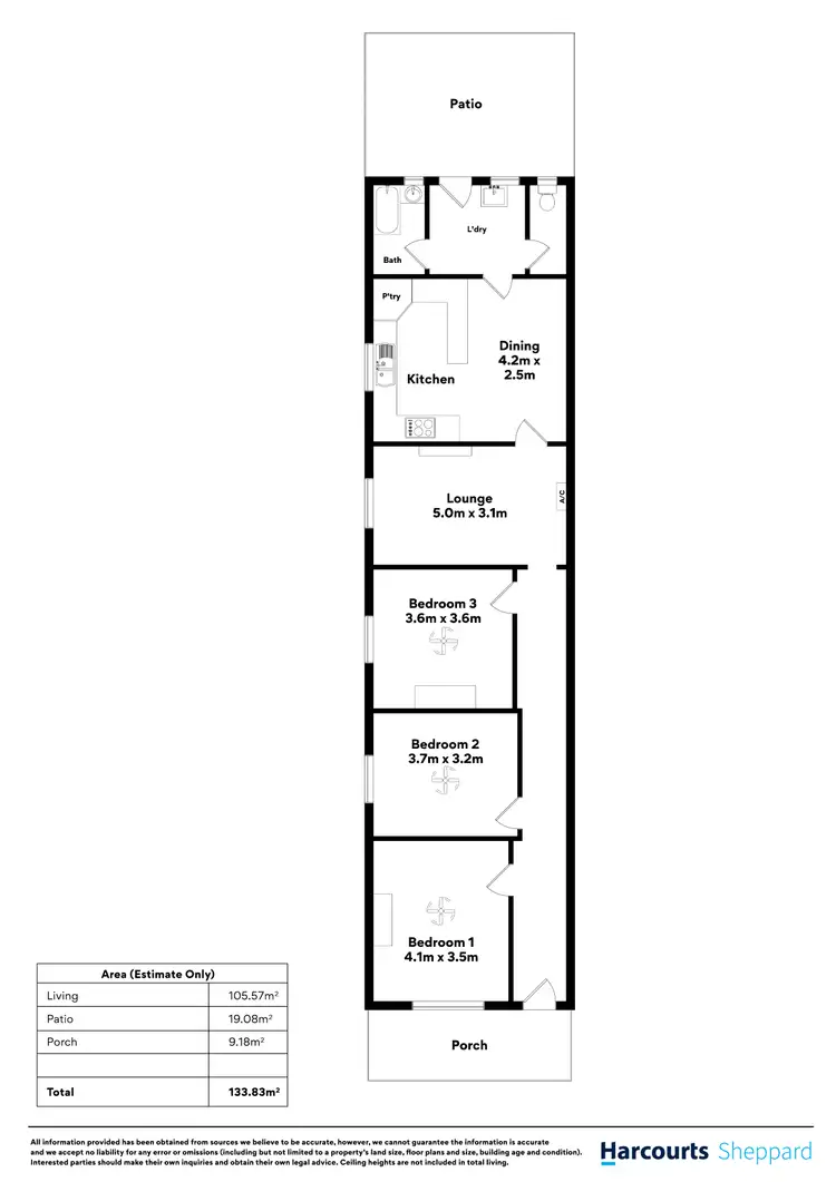 Floorplan of Homely house listing, 34 Smith Street, Thebarton SA 5031