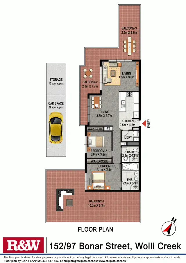 Floorplan of Homely apartment listing, 152/97 Bonar Street, Wolli Creek NSW 2205