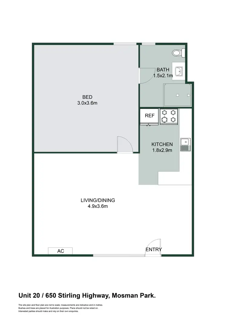 Floorplan of Homely unit listing, 20/650 Stirling Highway, Mosman Park WA 6012