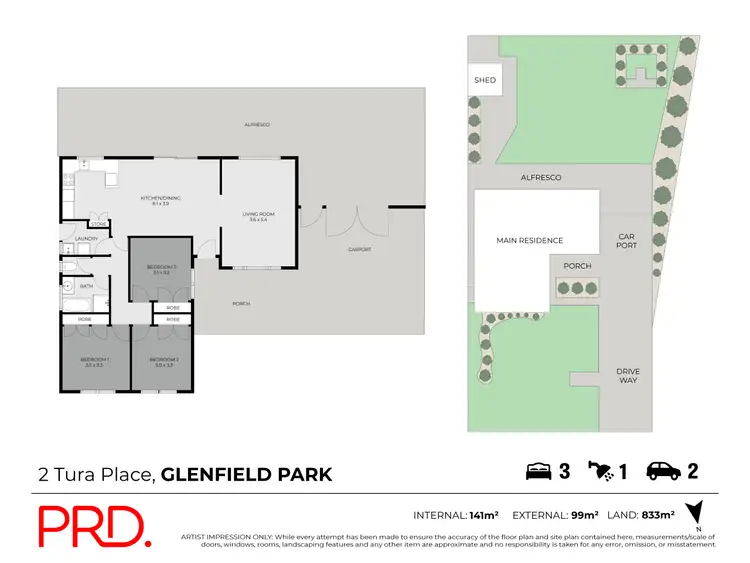 Floorplan of Homely house listing, 2 Tura Place, Glenfield Park NSW 2650