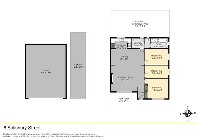 Floorplan of Homely house listing, 8 Salisbury Street, Orbost VIC 3888
