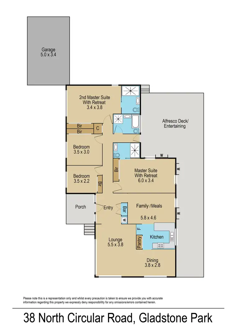 Floorplan of Homely house listing, 38 North Circular Road, Gladstone Park VIC 3043