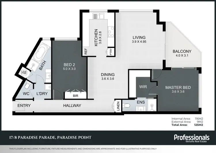 Floorplan of Homely apartment listing, 17/8 Paradise Parade, Paradise Point QLD 4216